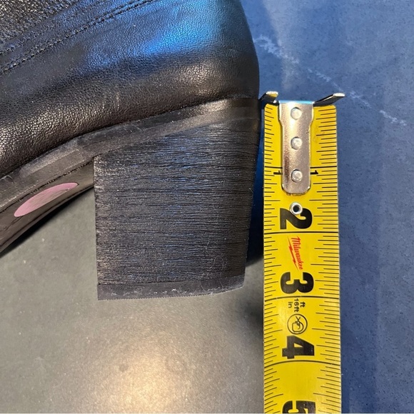 Arturo Chiang sz 8.5 black leather western style heeled ankle booties - Picture 14 of 16